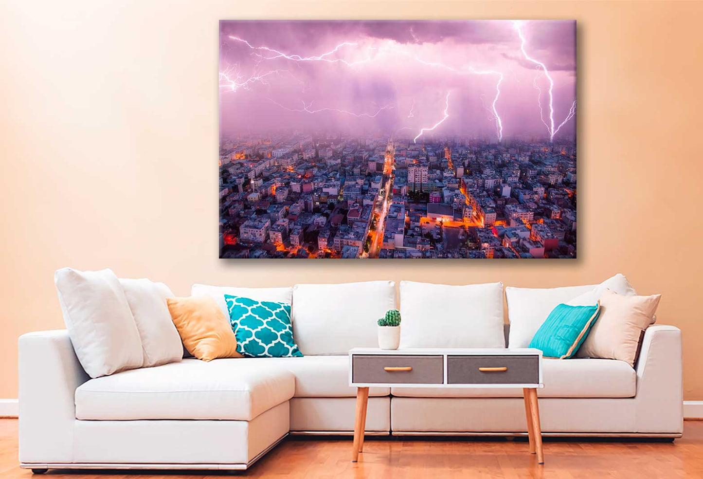 Bella Home Hudson River & New York City View Print Canvas Ready to hang