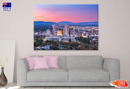 Salt Lake City Skyline View Photograph Utah Print 100% Australian Made