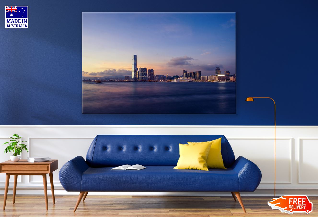 Victoria Harbour Hong Kong Sunset View Photograph Print 100% Australian Made