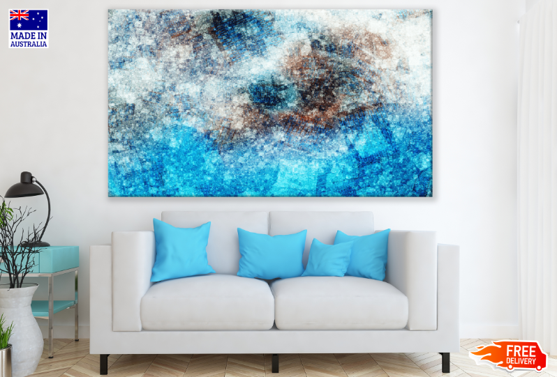 Blue Abstract Design Print 100% Australian Made