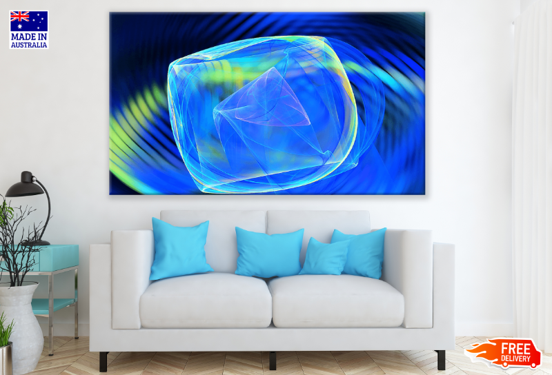 Blue Abstract Design Print 100% Australian Made