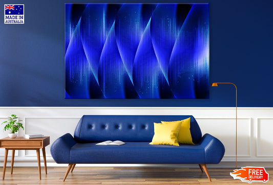 Blue & Black Digital Abstract Design Print 100% Australian Made