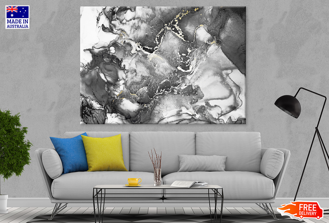 B&W Abstract Design Print 100% Australian Made