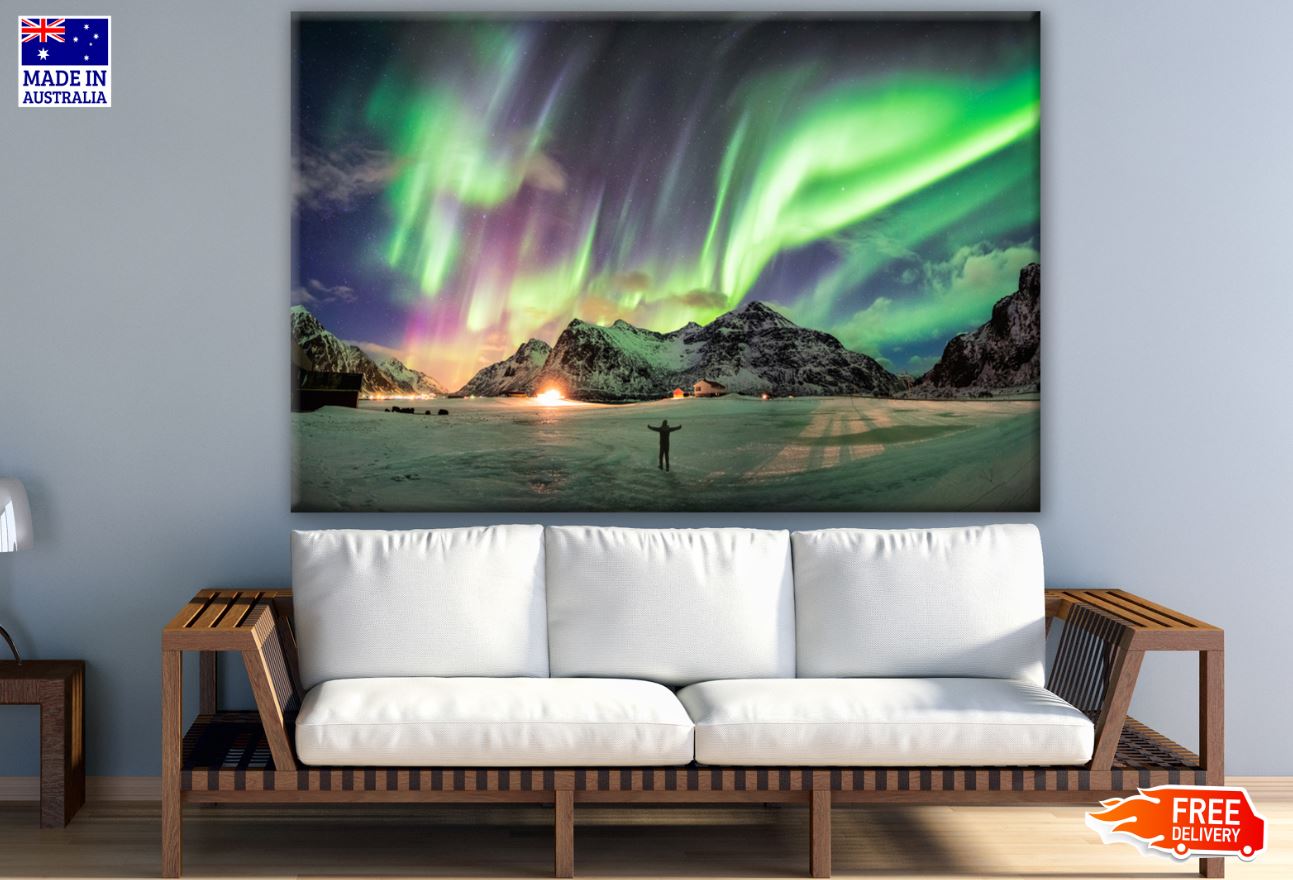 Aurora on Sky Photograph Print 100% Australian Made