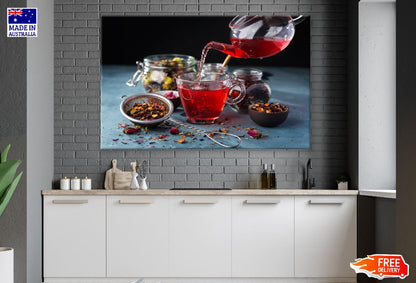 Hibiscus Tea With Glass Photograph Print 100% Australian Made