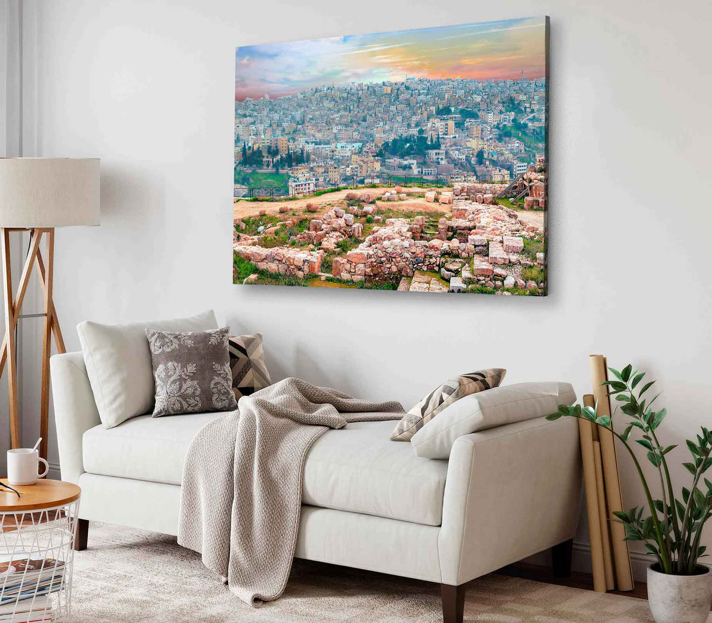 Bella Home Aerial View of Amman City Print Canvas Ready to hang