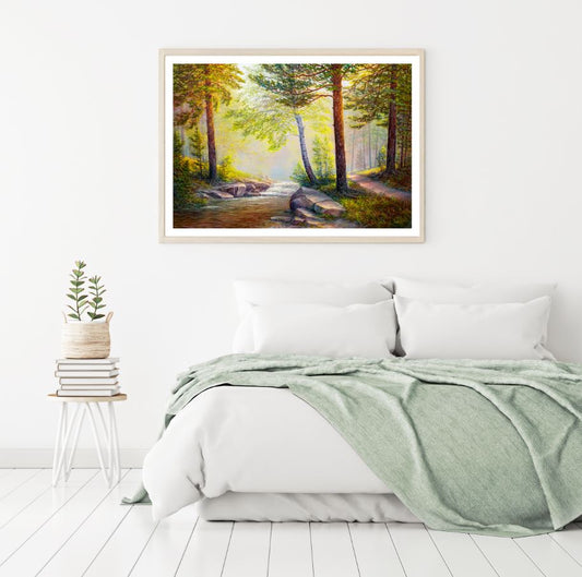 Colorful Forest Oil Painting Home Decor Premium Quality Poster Print Choose Your Sizes