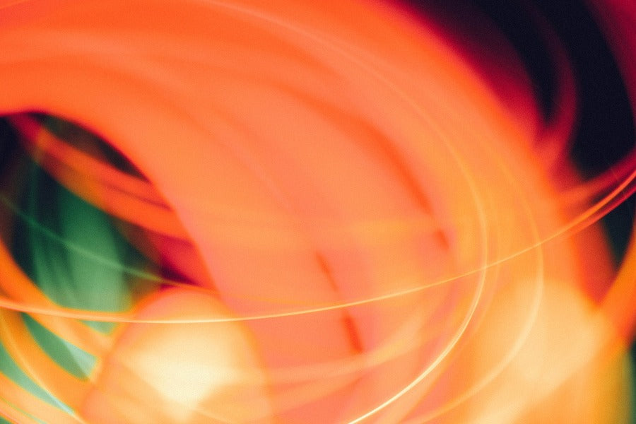 Orange & Green Digital Abstract Design Print 100% Australian Made