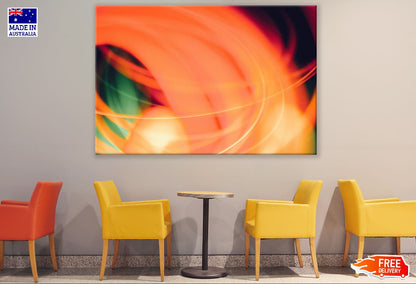 Orange & Green Digital Abstract Design Print 100% Australian Made