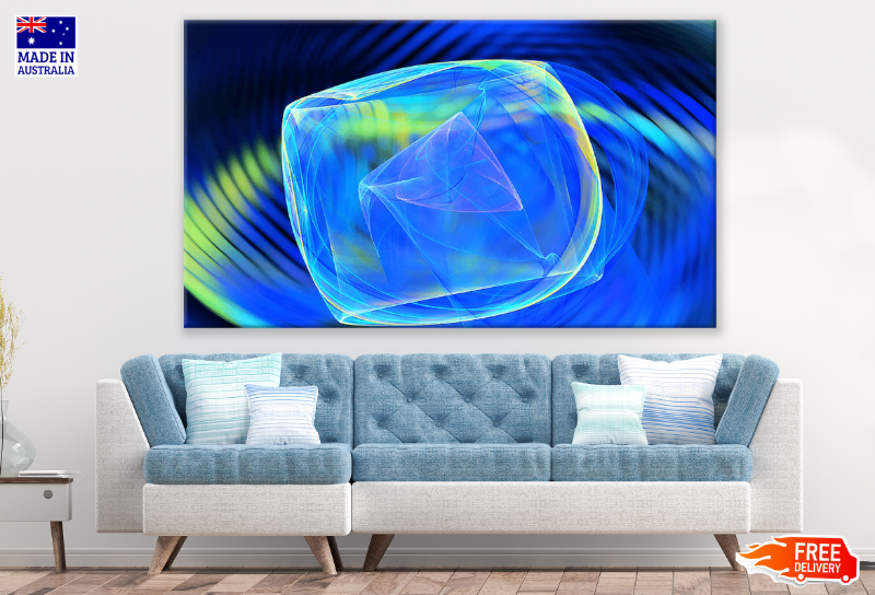 Blue Abstract Design Print 100% Australian Made