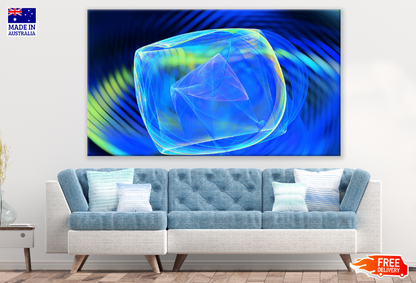 Blue Abstract Design Print 100% Australian Made