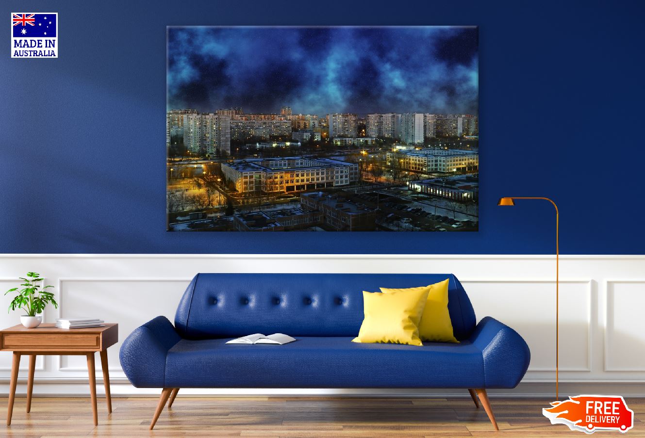 Solntsevo City Moscow Night View Photograph Print 100% Australian Made