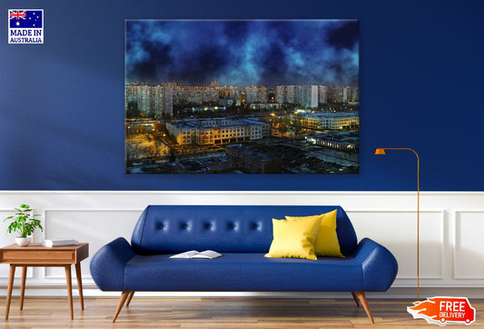 Solntsevo City Moscow Night View Photograph Print 100% Australian Made