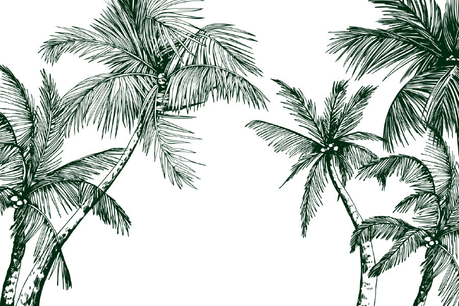 Dark Green Palm Trees Vector Illustration Home Decor Premium Quality Poster Print Choose Your Sizes