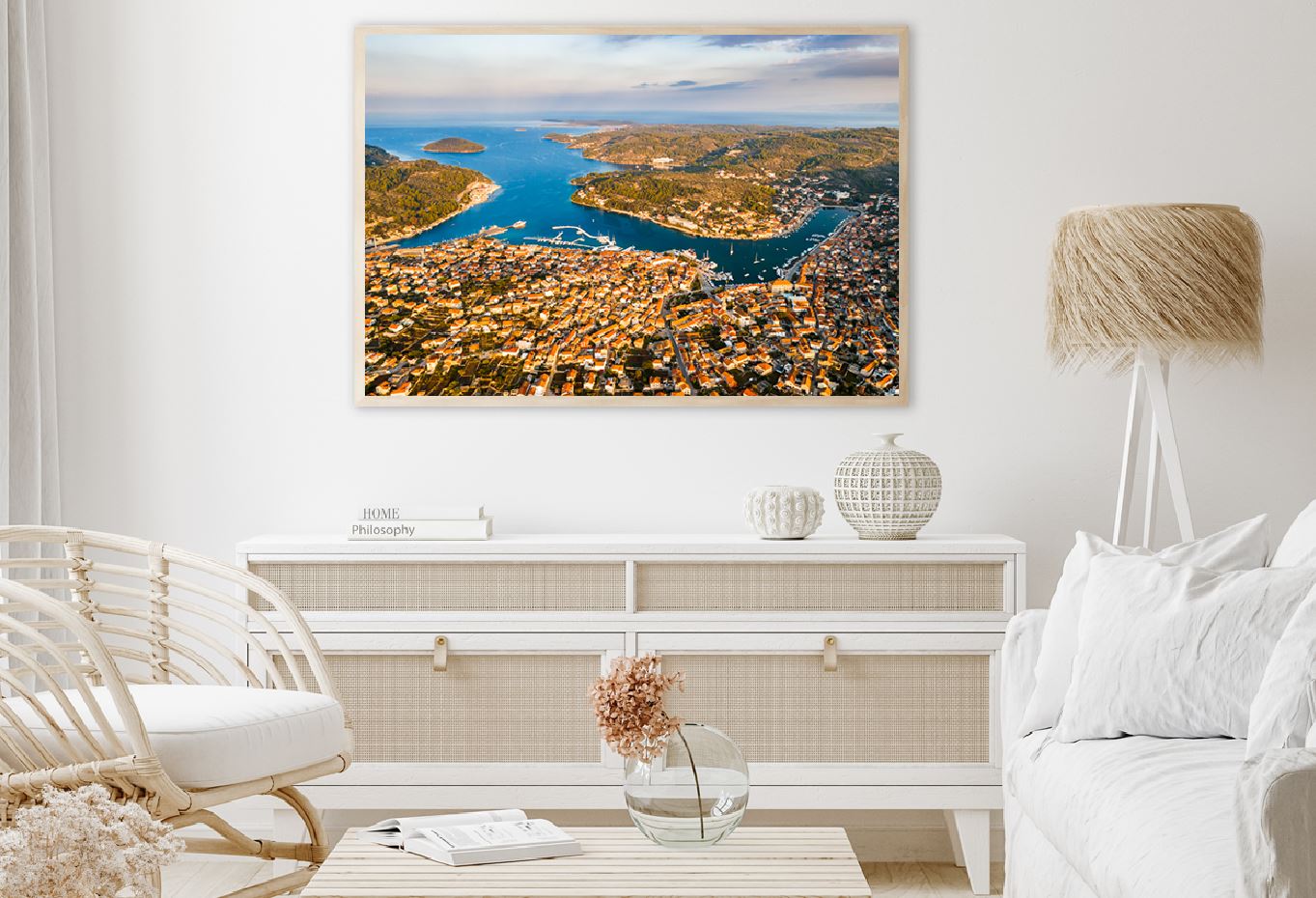 Vela Luka Korcula Island Aerial View Home Decor Premium Quality Poster Print Choose Your Sizes