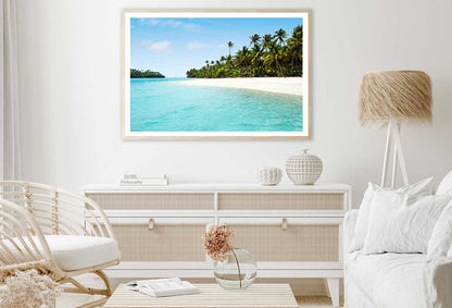 Empty Sea in Foot Island Photograph Aitutaki Home Decor Premium Quality Poster Print Choose Your Sizes