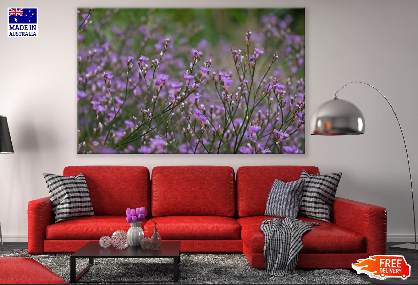 Beach Lavender Flowers Photograph Print 100% Australian Made