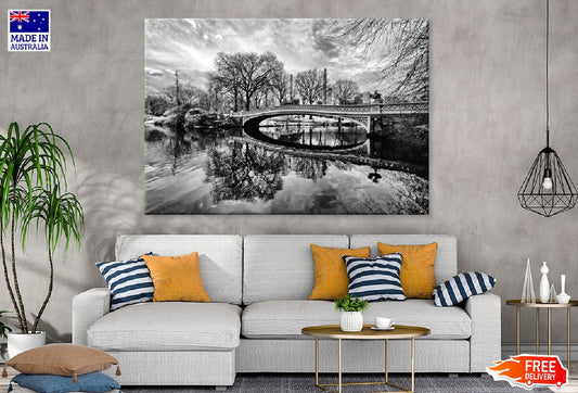 Bow Bridge Central Park B&W View Print 100% Australian Made