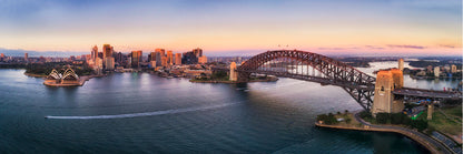 Panoramic Canvas Bridge Sunset Scenic High Quality 100% Australian Made Wall Canvas Print Ready to Hang