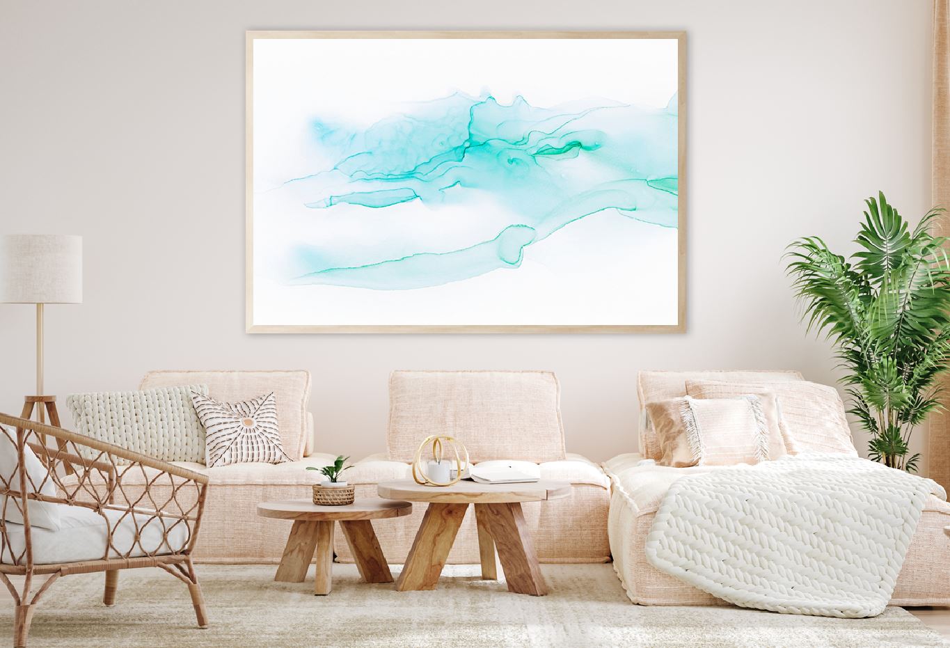 Blue Green Ink Abstract Design Home Decor Premium Quality Poster Print Choose Your Sizes