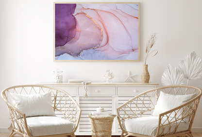 Purple & Gold Abstract Design Home Decor Premium Quality Poster Print Choose Your Sizes