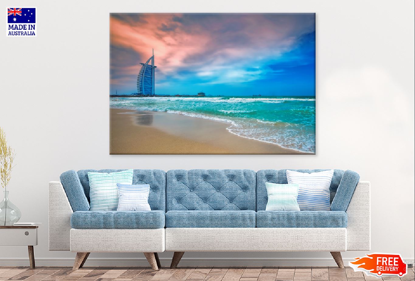 Jumeirah Beach Waves Scenery View Photograph Print 100% Australian Made