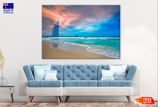 Jumeirah Beach Waves Scenery View Photograph Print 100% Australian Made