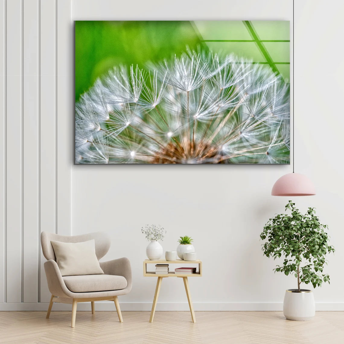 Dandelion Flowers Closeup Photograph Acrylic Glass Print Tempered Glass Wall Art 100% Made in Australia Ready to Hang