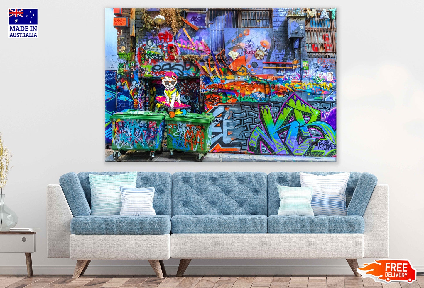 Graffiti Street Wall Art Design Photograph Print 100% Australian Made