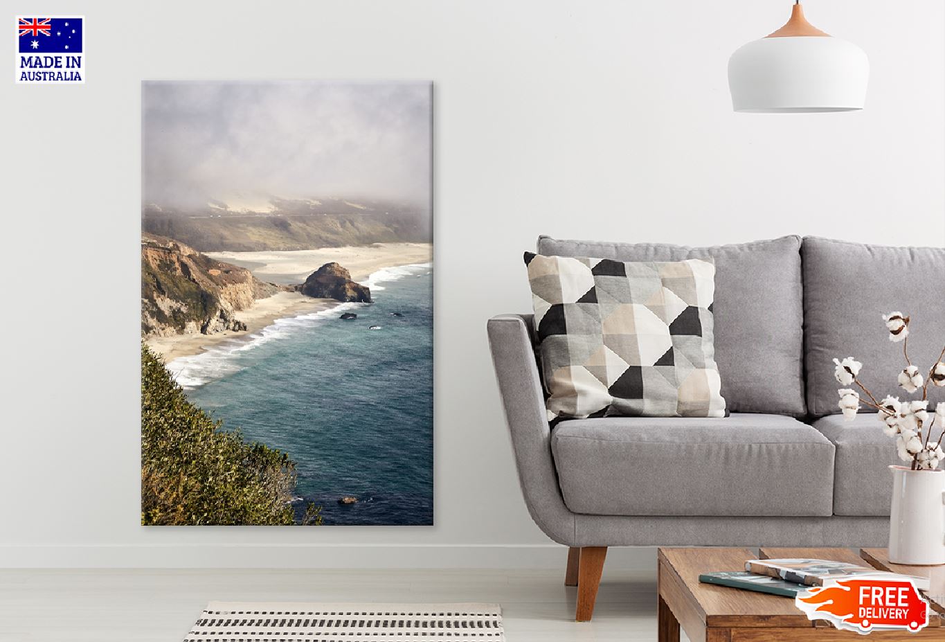 Sur River Beach View Photograph USA Print 100% Australian Made