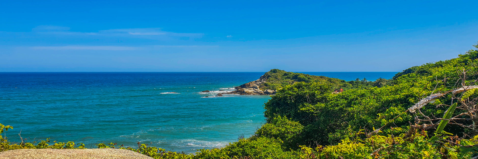 Panoramic Canvas Jungle Beach View Photograph High Quality 100% Australian Made Wall Canvas Print Ready to Hang