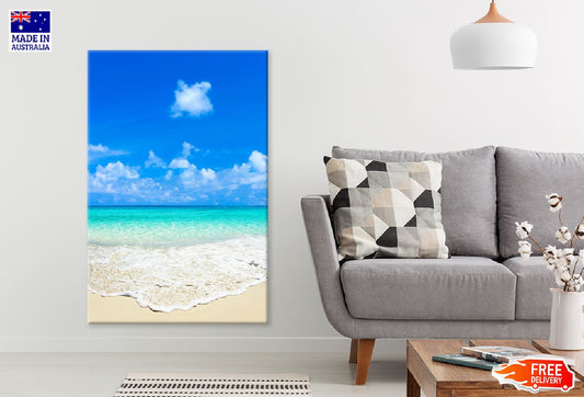 Sea Waves on Seashore Sky View Photograph Print 100% Australian Made