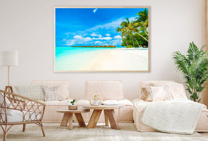 Tropical Beach in Maldives Island View Photograph Home Decor Premium Quality Poster Print Choose Your Sizes