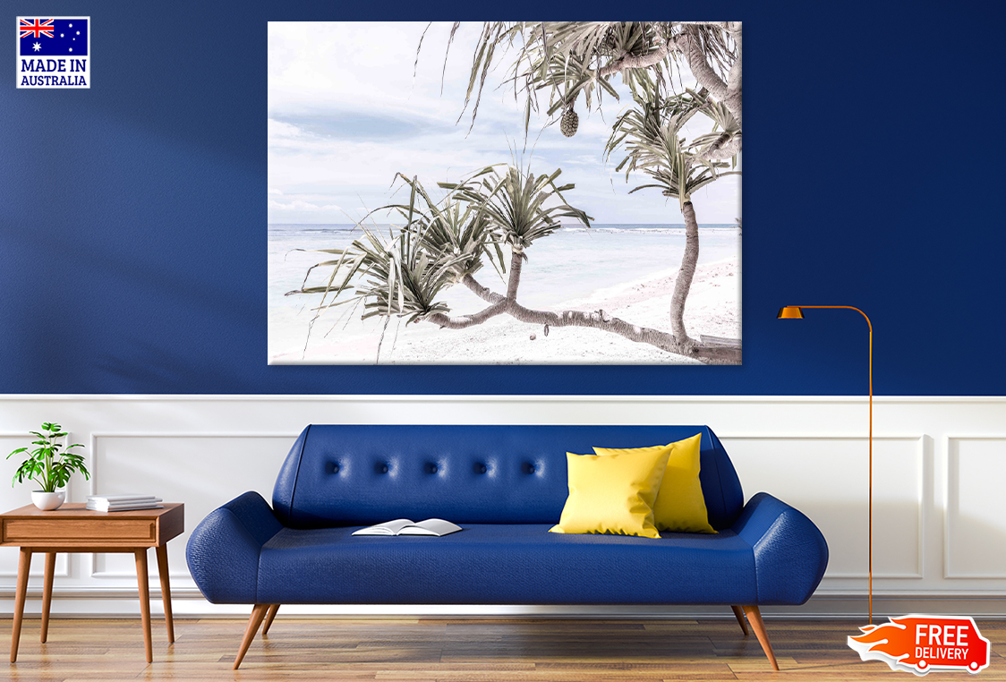 Beach Trees & Sea Sky View Print 100% Australian Made