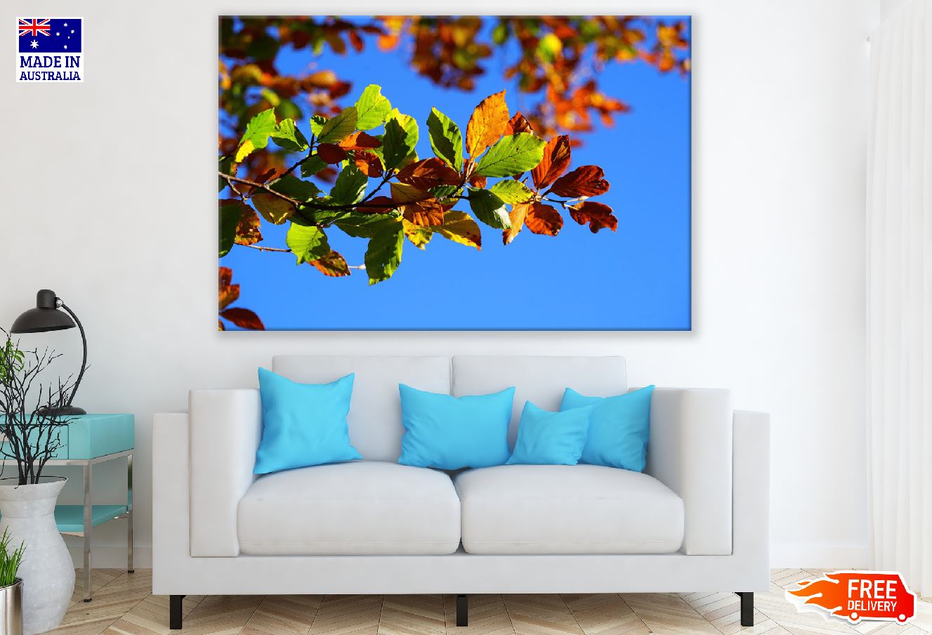 Raking Leaves Autumn Photograph Print 100% Australian Made