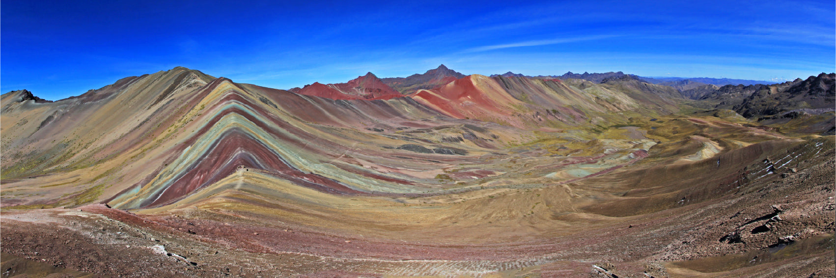 Panoramic Canvas Rainbow Mountain & Sky Photograph High Quality 100% Australian Made Wall Canvas Print Ready to Hang