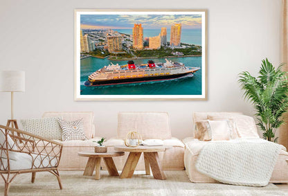 Disney Magic Ship Miami City View Photograph Home Decor Premium Quality Poster Print Choose Your Sizes