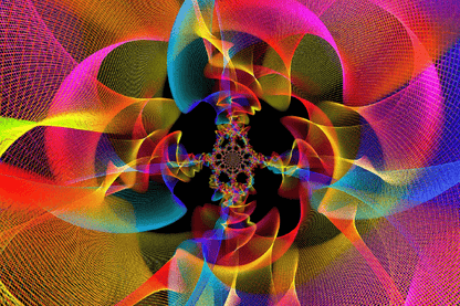 Pink Blue Red & Yellow Digital Abstract Design Print 100% Australian Made