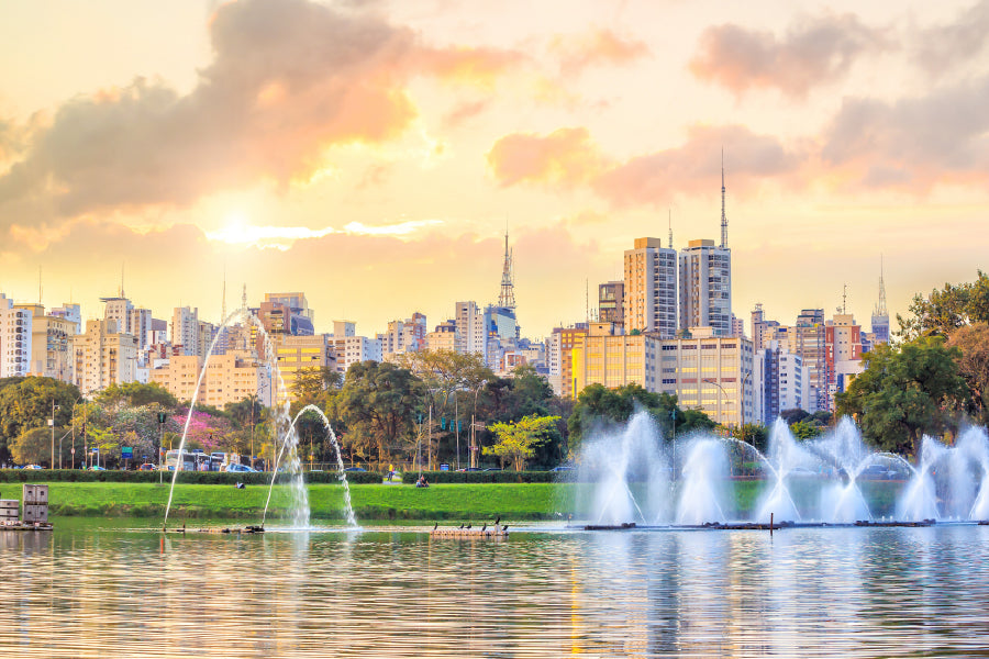 Sao Paulo Skyline from Parque Photograph Home Decor Premium Quality Poster Print Choose Your Sizes