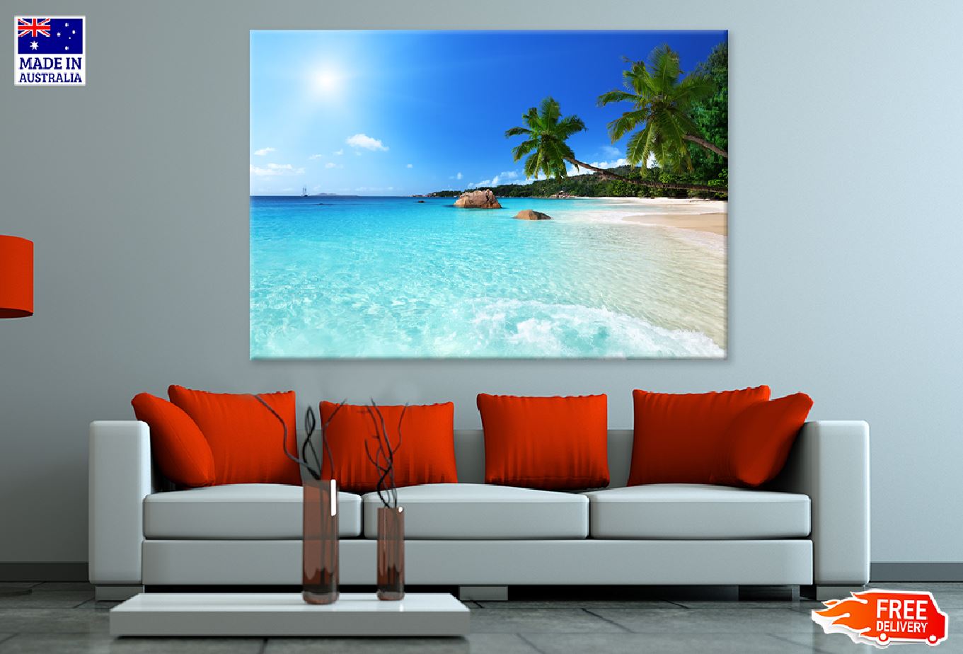 Anse Lazio Beach Praslin Island View Photograph Print 100% Australian Made