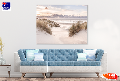 Plant With Sea Shore & Sea View Print 100% Australian Made
