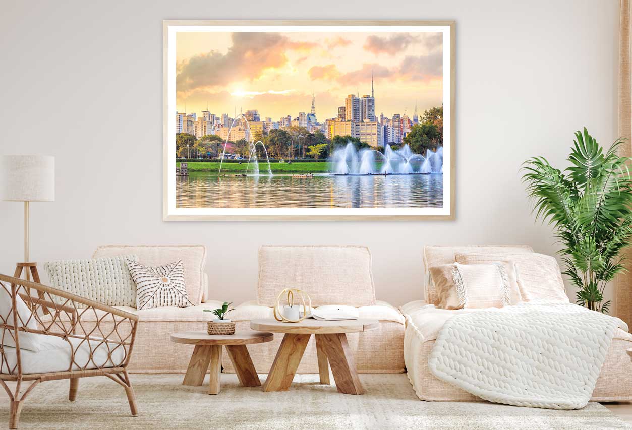 Sao Paulo Skyline from Parque Photograph Home Decor Premium Quality Poster Print Choose Your Sizes