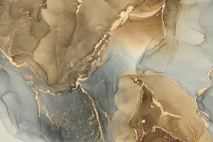 Brown Grey & Gold Abstract Design Home Decor Premium Quality Poster Print Choose Your Sizes