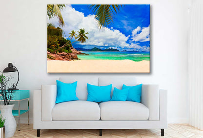 Bella Home Palms on Tropical Beach & Sky Print Canvas Ready to hang