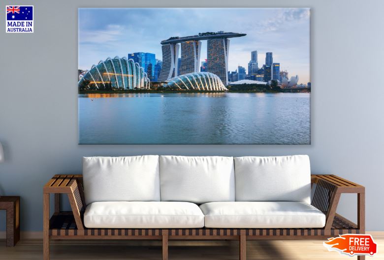 Singapore City Over View Print 100% Australian Made
