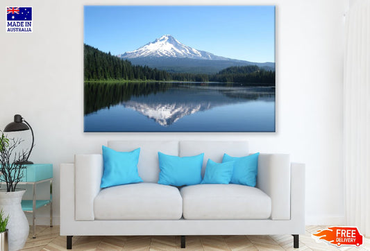 Mountain & Trillium Lake in Oregon Photograph Print 100% Australian Made