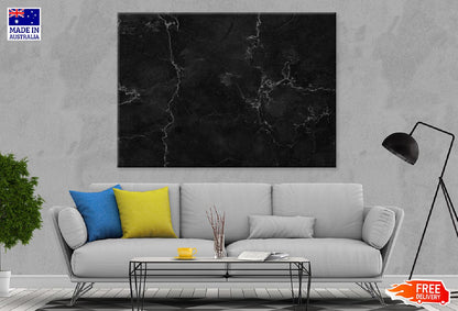 Black Marble Pattern Abstract Design Print 100% Australian Made