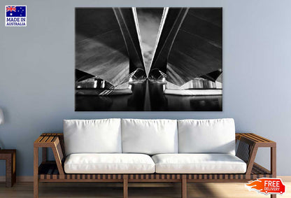 Esplanade Bridge Marina Bay B&W Photograph Print 100% Australian Made