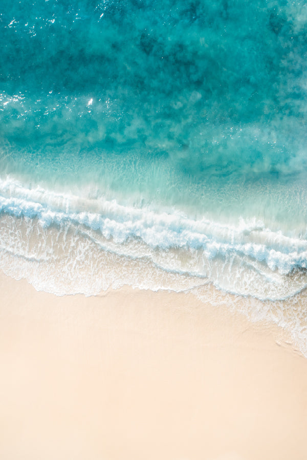 Clear Water Sea Waves Aerial View Photograph Print 100% Australian Made