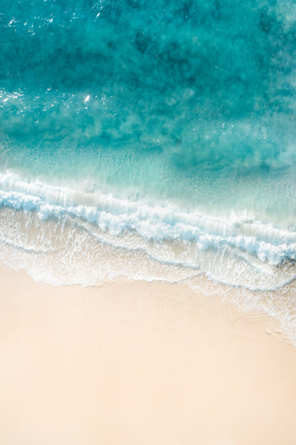 Clear Water Sea Waves Aerial View Photograph Print 100% Australian Made